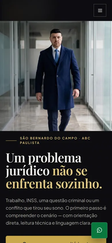A mesma página generalista no celular.