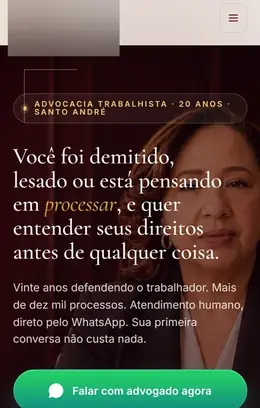 Página de escritório trabalhista.